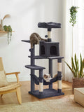 Plush Cat Tower — Condo, Hammock & Scratching Posts