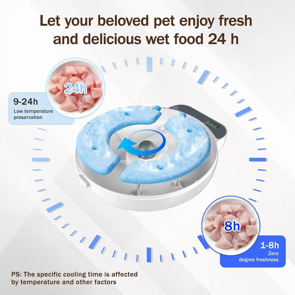 Refrigerated Wet Cat Food Feeder — 4 Chilled Meals