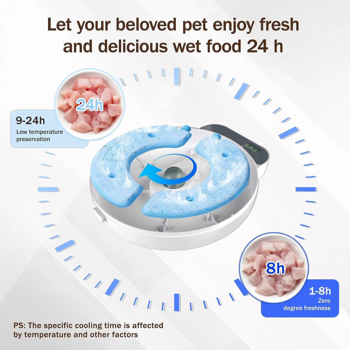 Refrigerated Wet Cat Food Feeder — 4 Chilled Meals