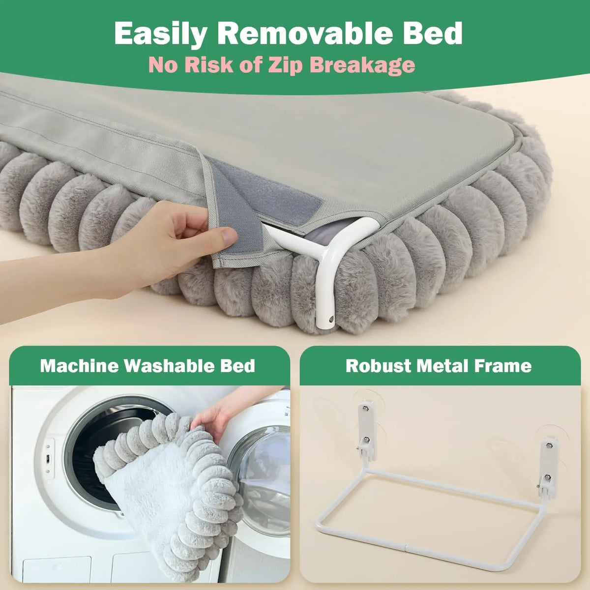 Foldable Cat Window Perch — Washable Bolster Bed