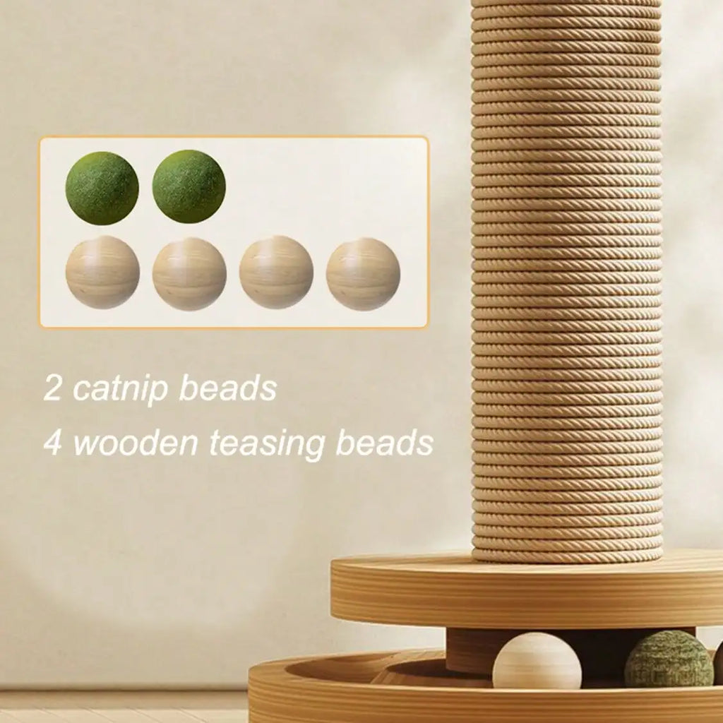 Sisal Cat Scratching Post — Turntable Play Tower