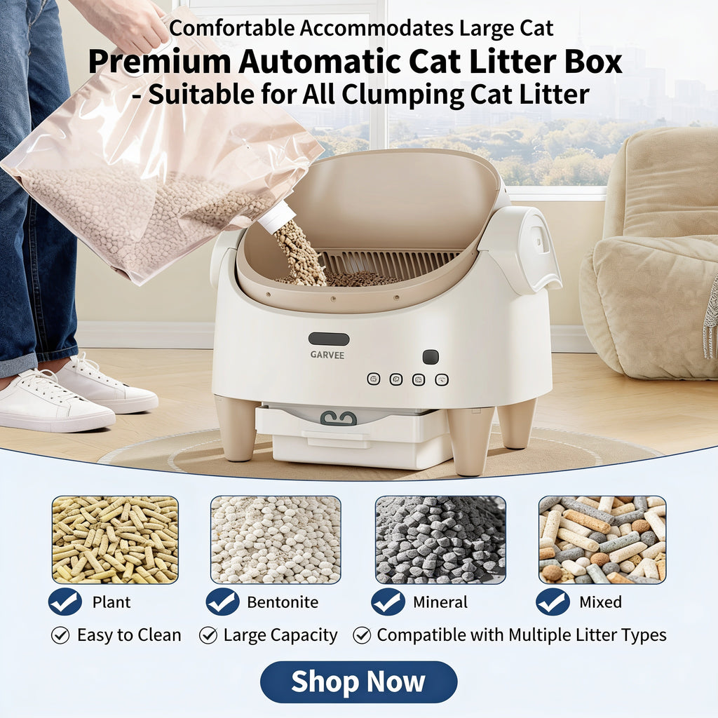 Automatic Self-Cleaning Cat Litter Box — Smart App Control, 10L Waste Bin