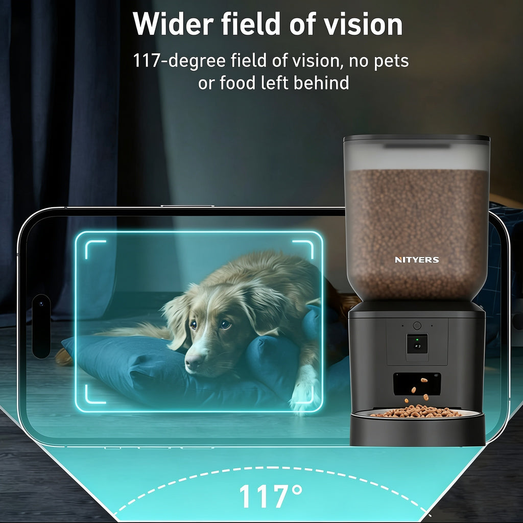 Automatic Cat Feeder with Camera — 8L Smart WiFi Pet Feeder, 1080p HD