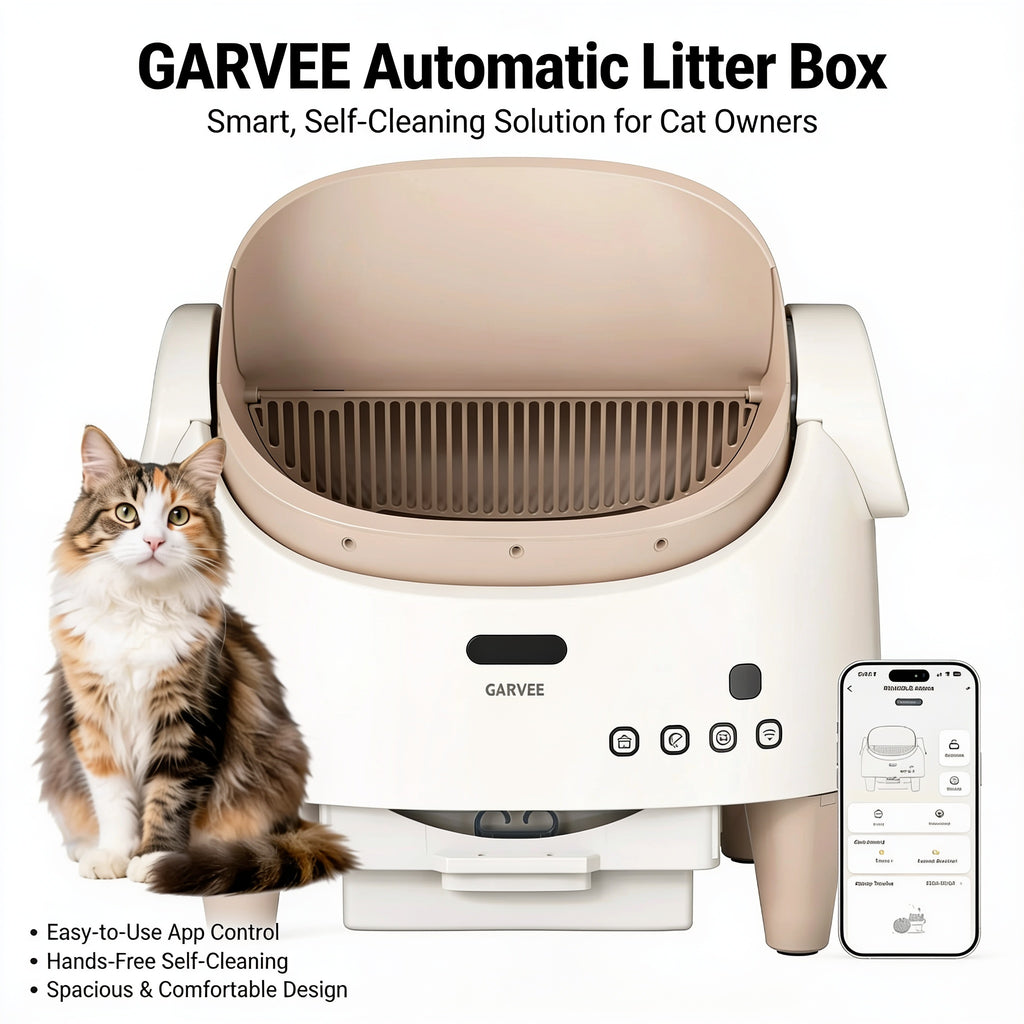 Automatic Self-Cleaning Cat Litter Box — Smart App Control, 10L Waste Bin