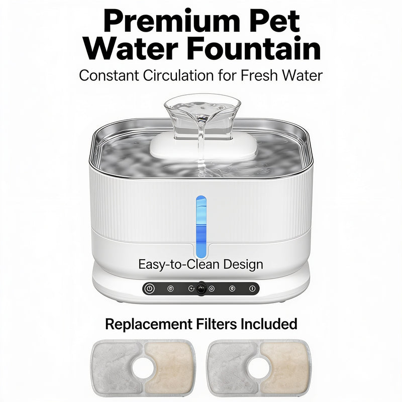 Cat Water Fountain 3.5L — Cordless Rechargeable Pet Drinking Fountain
